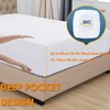Waterproof Mattress Protector,H HOME-MART Deep Pocket Queen Size Fitted Sheet,Stretch
