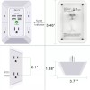 QINLIANF 5 Outlet Extender Surge Protector Multi Plug Wall Adapter