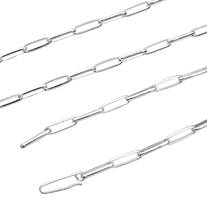 Sears snj125-45 Navajo Chain Necklace, Silver, 925, Width 0.14 inches