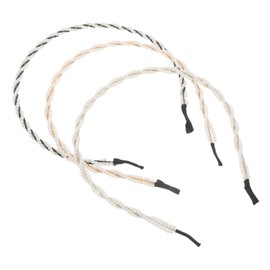 FRCOLOR 3pcs Elegant Headbands for Women Narrow Hair Accessories Versatile Faux Hairbands for Hairstyles and Occasions