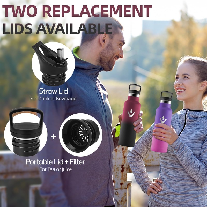 Grsta Stainless Steel Drinking Bottle, 500 ml, Leak-Proof, BPA-Free Drinking