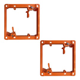 BestMounts - 2 Pack Low Voltage Mounting Brackets 2 Gang for Drywall Outlet Cable Pass Through Wall Plates - Wall Plate Bracket for Old Work, Telephone Wires, Network Cable, HDMI, Speaker Wire