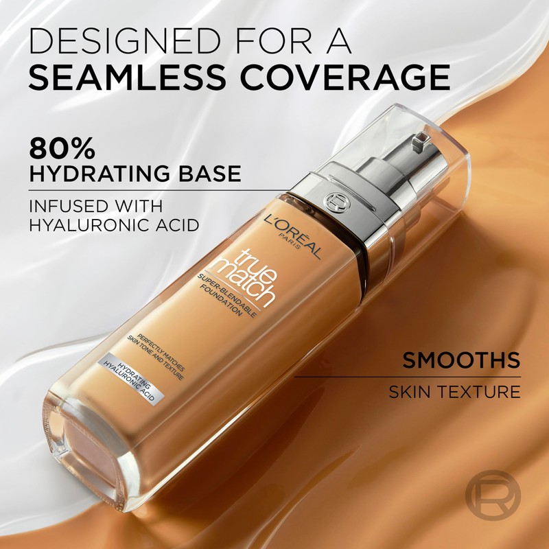 L'Oréal Paris True Match Foundation Seamless Blending with Hyaluronic Acid