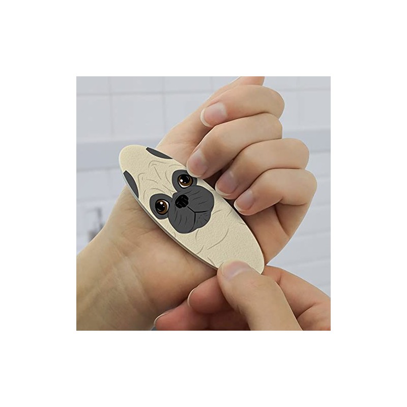 Cute Pug Face Pet Dog Double-Sided Oval Nail File Emery