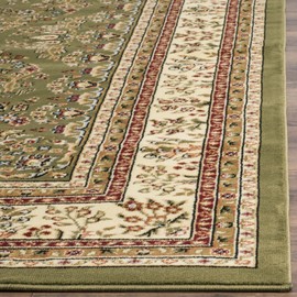 Safavieh Lyndhurst Collection LNH331C Traditional Oriental Area Rug, 8' x 8' Square, Sage / Ivory