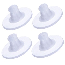 GoProver 100 Pack Earring Backs Earring Stoppers Clear Rubber Bullet Clutch Earring Backs with Pad