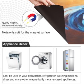 Nander Retro Rooster Dishwasher Magnet Cover 23x26in,Reuseable Refrigerator Magnet Cover Decal Fridge Microwave Stickers Kitchen Decor