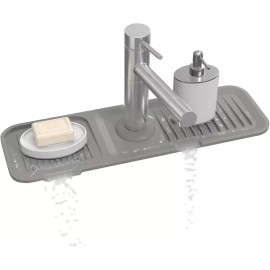 Toovem Kitchen Sink Splash Guard 17.7 * 5.5 Inch Toovem Faucet Handle Drip Catcher Tray