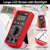 Pocket Digital Multimeter, Multifunction Battery Tester with LCD Backlight Display,