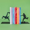 balvi Goal Kick Bookend Black Bookend for Books on Shelf