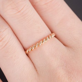 FAICAEIRI Pure copper tensor rings twisted,copper rings for men and women，Twist Ring Jewelry，Solid Copper Twisted ring Jewelry for women (9)