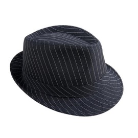 PTIT CLOWN P 'tit clown 40388 Fabric Adult – Borsalino Hat – Black/White Stripe