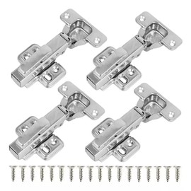 Bisagras Para Puertas De Cocina, Bisagras De Cierre Lento, Bisagras Para Puertas, Bisagra De Cazoleta, Bisagra Bidimensional, 35 mm Paquete 4 Pzs (Cobertura Media/Semi Curva)