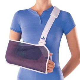 OPPO Mesh Arm Sling | Provides Immobilisation & Support for Shoulder Sprains & Strains | Breathable Netting Material | Adjustable Strap for Comfort & Secure Fit, Large