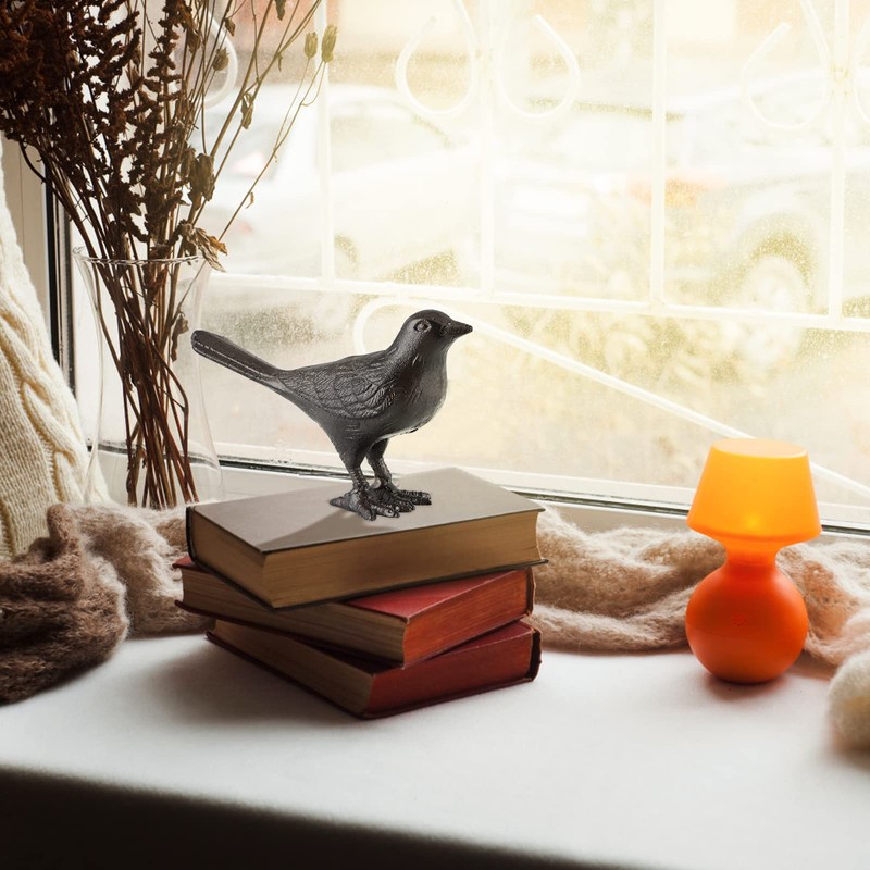 MOLIGOU Cast Iron Bird Figurine, Bird Statues Home Decor, Decorative