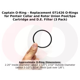 Captain O-Ring LLC 071426 O-Rings for Pentair Collar and Rotor Union Pool/Spa Filter (3 Pack)