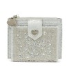 Betsey Johnson Women's Bling It On Bifold Wallet, Silver, One
