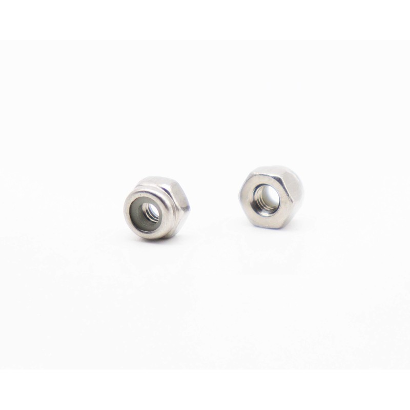 binifiMux 100pcs M2 x 0.4mm 304 Stainless Steel Nylock Self