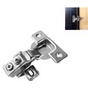 Berta 10-Pack, 1/2" Overlay Hinges, 45mm Stainless Steel Quiet 3D