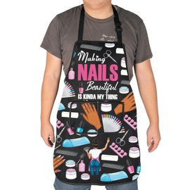 HOLLP Gift For Manicure Stylist Making Nails Beautiful Is Kinda My Thing Apron Nail Protective Apron Nail Technician Gift (Making Nails Beautiful)