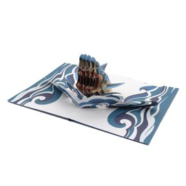 Magalodon Shark 3D Pop Up Card, Handmade Greeting Card, Congratulations Card, Get Well, Congratulations, Birthday, Anniversary, All Occasions