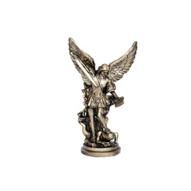 12.2in St Michael Archangel Statue San Miguel Arcangel Statue Saint Michael Defeating Satan Michael Angel Statue Collection Figurines st. Michael Bronze Sculpture Archangel Michael Statue(Bronze)