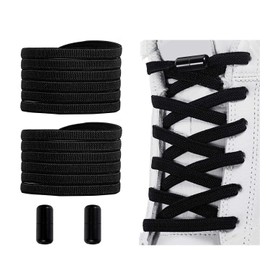 Alegrianan No Tie Shoelaces, Elastic Shoelaces for Adults/Kids，Elastic No Tie Shoe Laces Black