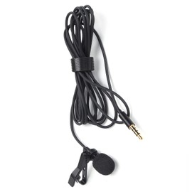 Lavalier Microphone Lapel Mic Mini Portable NoiseReducing Broadcasting for Smartphone Tablet Family Videos Black Metal