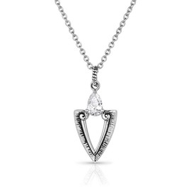 Montana Silversmiths Western Lifestyle Women's Crystal Necklace (Guided Purpose Arrowhead)
