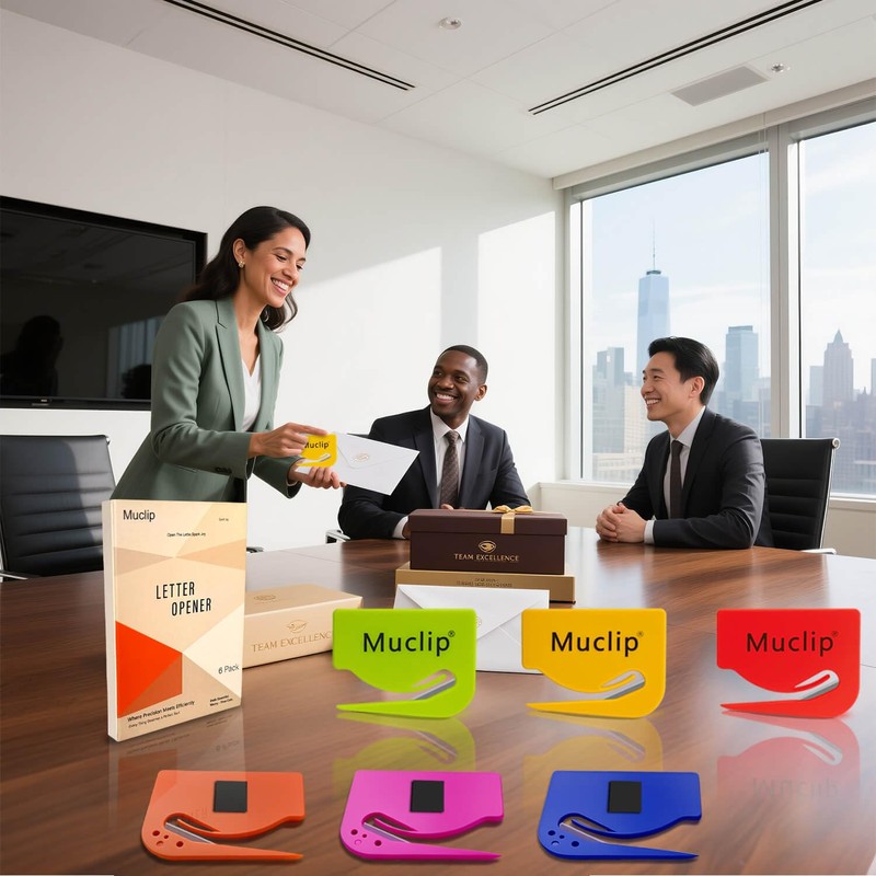 Muclip 6 Pack Magnetic Letter Opener Kit - Safety Envelope