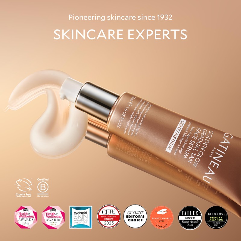 GATINEAU Golden Glow Gradual Tan Face Serum - 10ml, Hyaluronic