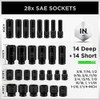 SWANLAKE 1/2" Drive Impact Socket Set, 66-Piece Standard SAE (3/8"-1-1/4")