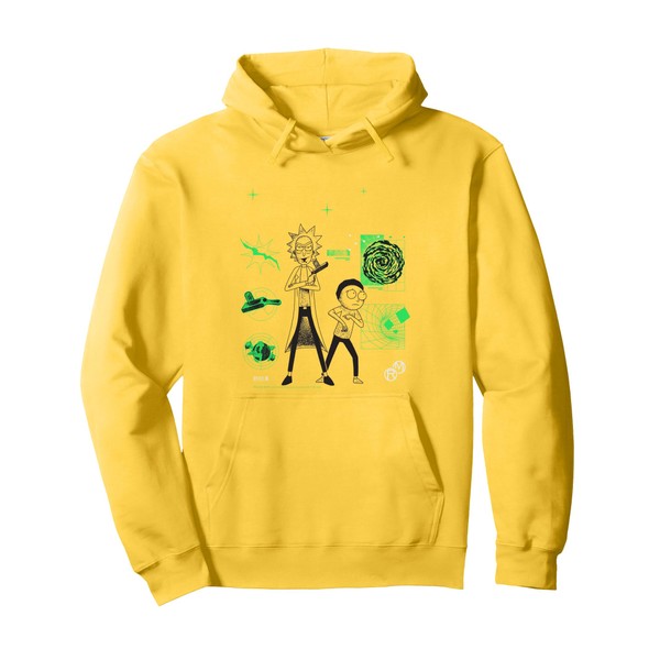 Rick and Morty Merch Galactic Adventure Portal Pullover Hoodie