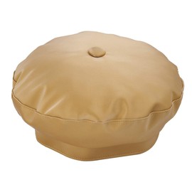 Sportmusies Ajustable Newsboy Hat for Women,PU Leather Beret Flat Painter Cap Dark Yellow