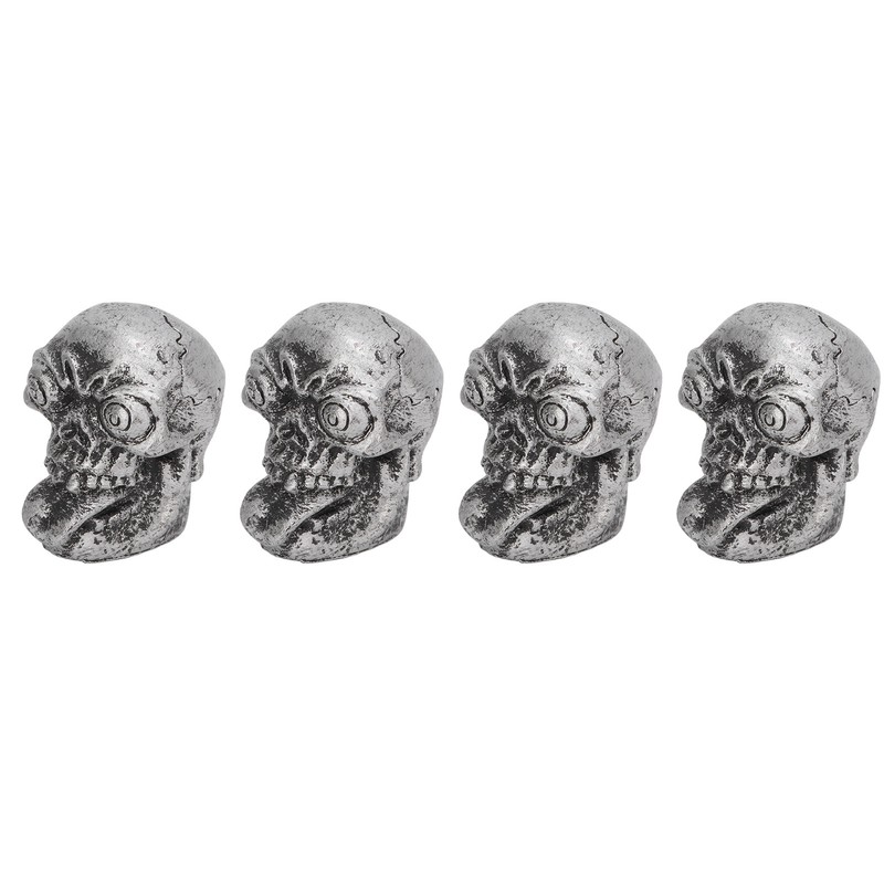 4PCS Tire Valve Cap Set Skull Style Dustproof Universal for