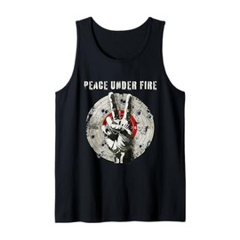 Peace Under Fire Tee–Statement Graphic Peace Sign and Target Tank Top