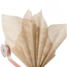 20 Sheets Flower Wrapping Papers,22.8x22.8 in Cotton Wrapping Flower Lining Paper,Tissue Paper for Flower Wrapping with Ribbon,Waterproof for Florist Supplies,Gift Packaging (Coffee Color)