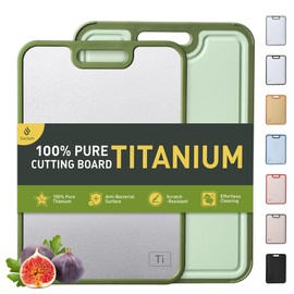 2 Packs Titanium Cutting Boards for Kitchen Chopping Board Butcher Block 2 in 1 Pure Titanium and Wheat Straw PP Great Grandma Christmas Xmas Birthday Gifts Ideas Grandmother Gigi Granny Nana Glamma