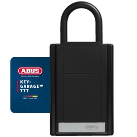 ABUS KeyGarage 777 - Key box with mounting bracket - with key code - for keys or small valuables - black-silver