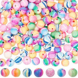 SUNNYCLUE 168Pcs 7 Colors Color Polymer Clay Beads Round Polymer Clay Bead Cute Multicolor Pastel Ball Spacer Polymer Clay Round Bead for jewellery Making Diy Crafting Necklace Bracelet Girls Beginner