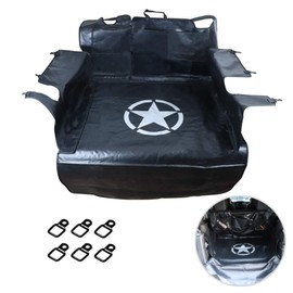 MFC Pet Seat Proof Covers Dog Seat Covers Pet Cargo Liner Compatible with for 2007-2024 Jeep Wrangler JK JL 4-Door Heavy Duty Oxford Hammock with Waterproof Stain-Resistant Odorless