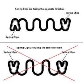 Slider to Shell Accordion Boot Rubber - 10 ft | Spring Clips are Facing The Opposite Direction