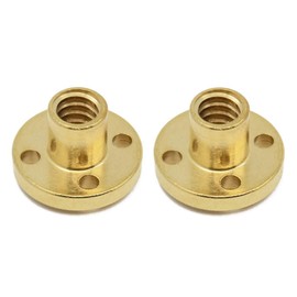 ReliaBot 2PCs Lead Screw Brass Nut (Acme Thread, 2mm Pitch, 1 Start, 2mm Lead) for Diameter 8mm T8 Tr8x2 Lead Screw of 3D Printer Z Axis