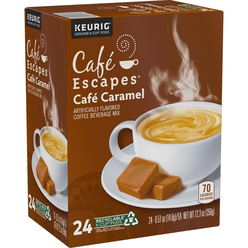 Café Escapes Café Caramel, Keurig Single-Serve K-Cup Pods, 24 Count