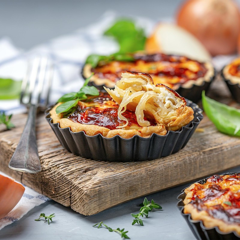 6 PCS Ø 10 cm Mini Tart Tins, 10×2 cm