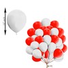 Red White Balloons 12 inch Metallic Chrome Balloons for Birthday