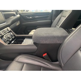 Auto Console Covers- Fits The GMC Sierra (All Models & Trim with Bucket Seats) 2019-2023 Center Console Cover Fleece- Gray