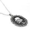 Controse Silver-Toned Stainless Steel The Gentleman Skull Cameo Necklace