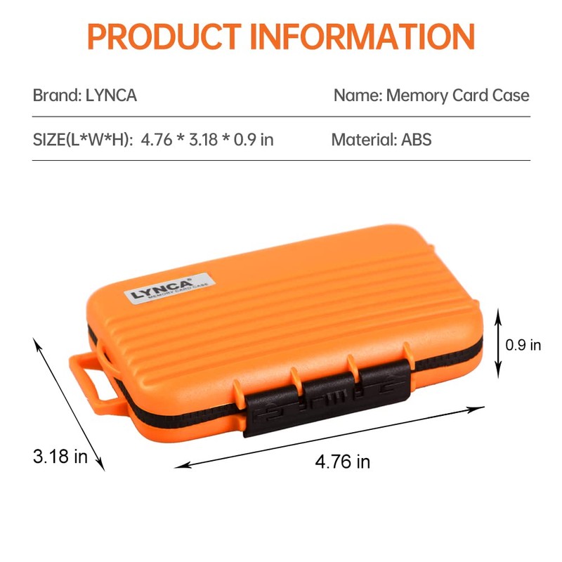 24 Slots Memory Card Case Water-Resistant & Anti-Shock Memory Card
