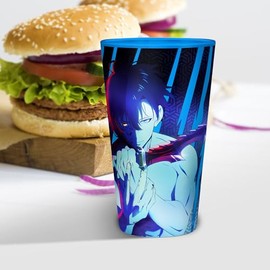 ABYSTYLE Solo Leveling Sung Jinwoo Premium Large Glass 13 Fl Oz Drinkware Home & Kitchen Anime Merch Gift